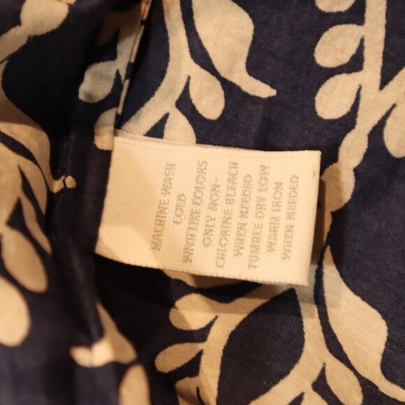 Charter Club Sheer Boho Tunic Top – Navy/Tan – Gold Clasp – Size XL - Picture 8 of 9